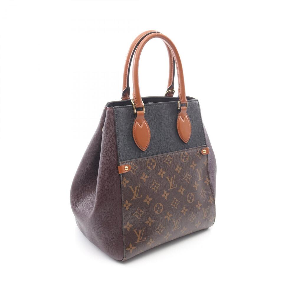 Louis Vuitton Fold Tote Noir Black Amarante Purple Cream Handbag Black